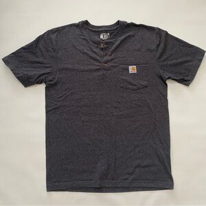 Carhartt Henley pocket charcoal tshirt, men’s medium